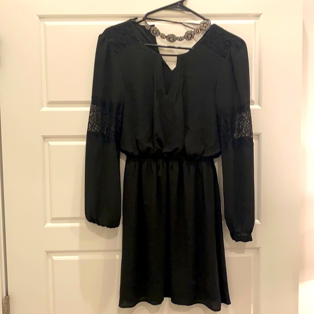 Black with lace dress